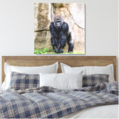 Sparen de Gorillas Canvas Afdruk (Insitu (Slaapkamer))