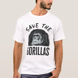Sparen de Gorillas Gorilla bedreigde uitsterven T-shirt