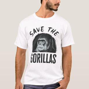 Sparen de Gorillas Gorilla bedreigde uitsterven T-shirt
