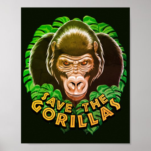 Sparen de Gorillas - het Bewustmakingscitaat van d Poster (Voorkant)