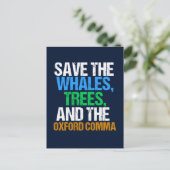 Sparen de grappenmaffia van Oxford Comma Briefkaart (Staand voorkant)