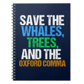 Sparen de grappenmaffia van Oxford Comma Notitieboek (Voorkant)