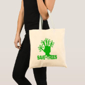 Sparen de Groene Bomen Eco Friendly zak Tote Bag (Voorkant (product))