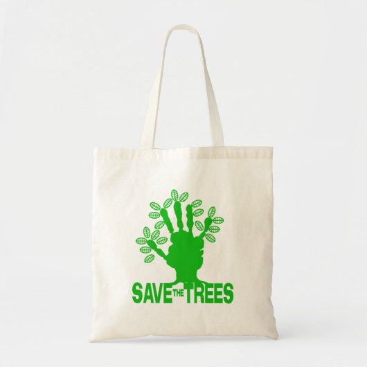 Sparen de Groene Bomen Eco Friendly zak Tote Bag (Voorkant)