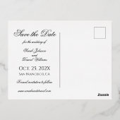 Sparen de groene Foto van de Pagina van de Datum i Folie Uitnodiging Briefkaart (Achterkant)