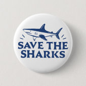 Sparen de haaien ronde button 5,7 cm (Voorkant)