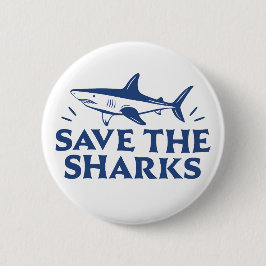 Sparen de haaien ronde button 5,7 cm