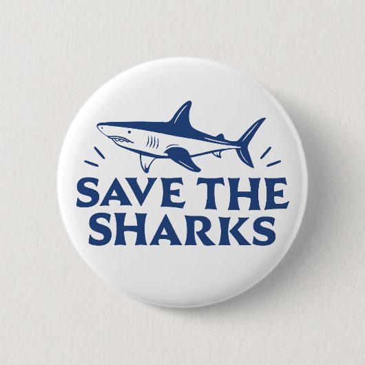 Sparen de haaien ronde button 5,7 cm (Voorkant)