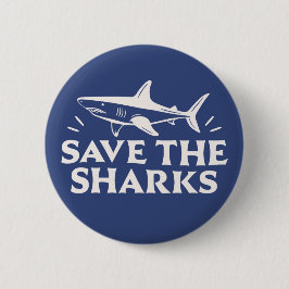Sparen de haaien ronde button 5,7 cm