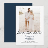 Sparen de Handgeschreven Persoonlijke Foto van de  Save The Date (Voorkant / Achterkant)