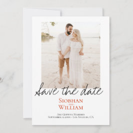 Sparen de Handgeschreven Persoonlijke Foto van de  Save The Date