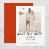 Sparen de Handgeschreven Persoonlijke Foto van de  Save The Date (Voorkant / Achterkant)