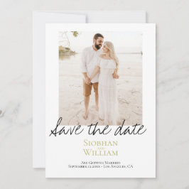 Sparen de Handgeschreven Persoonlijke Foto van de  Save The Date