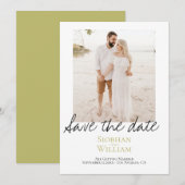 Sparen de Handgeschreven Persoonlijke Foto van de  Save The Date (Voorkant / Achterkant)