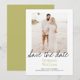 Sparen de Handgeschreven Persoonlijke Foto van de Save The Date