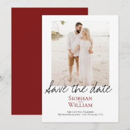 Sparen de Handgeschreven Persoonlijke Foto van de Save The Date