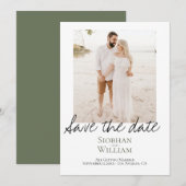 Sparen de Handgeschreven Persoonlijke Foto van de  Save The Date (Voorkant / Achterkant)