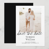 Sparen de Handgeschreven Persoonlijke Foto van de  Save The Date (Voorkant / Achterkant)