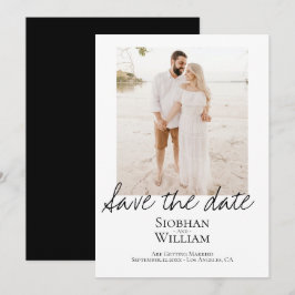 Sparen de Handgeschreven Persoonlijke Foto van de Save The Date