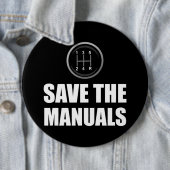 Sparen de HandVerschuivingsauto's Funny Ronde Button 6,0 Cm (In situ)