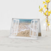 Sparen de het strandharten van de Datum in venster Kaart (Gele Bloem)