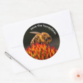 Sparen de Honeybees die Echinacea bestuiven Ronde Sticker (Envelop)