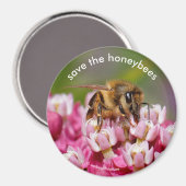 Sparen de Honeybees die Narrowleaf Milkweed bestui Magneet (Voorkant / Achterkant)
