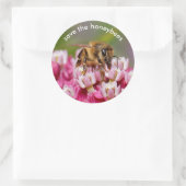 Sparen de Honeybees die Narrowleaf Milkweed bestui Ronde Sticker (Tas)