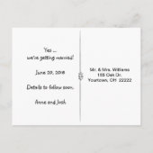 Sparen de Humor van de Datum Aankondigingskaart (Achterkant)