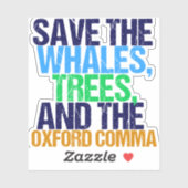 Sparen de Humor van het Comma van Oxford Sticker (Vel)