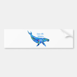 Sparen de Humpback Whale Bumpersticker