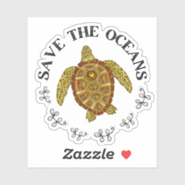 Sparen de Illustratie van de schildpad van het Zee Sticker