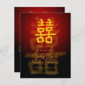 Sparen de Kaart van de Datum Chinees Dubbel Geluk (Voorkant / Achterkant)