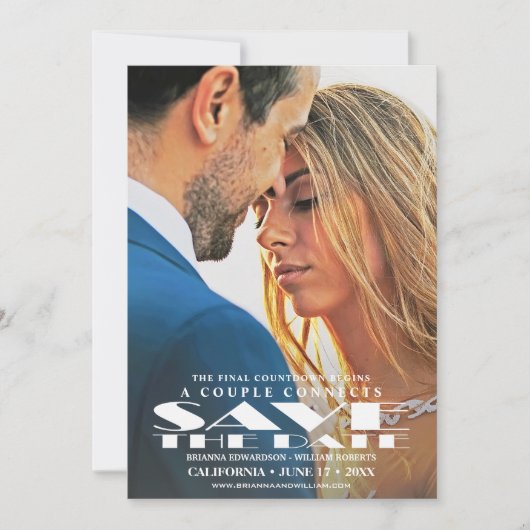 Sparen de Kaart van de Datum | Foto-uitnodiging vo (Voorkant)