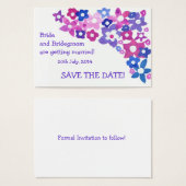 'Sparen de Kaart van de Datum', Roze en Blauwe Blo (Voorkant /achterkant)
