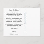 Sparen de  Kaart van de Datum TurquoiseFrame (Achterkant)