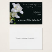 sparen de Kaart van de Datum, Witte Freesias (Voorkant /achterkant)