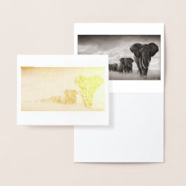 Sparen de Kaart van de Folie van Elephants