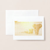 Sparen de Kaart van de Folie van Elephants (Voorkant met envelop)