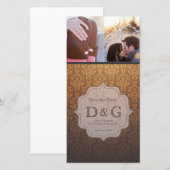 Sparen de Kaart van de Foto van Filligree van het  (Voorkant / Achterkant)