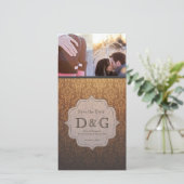 Sparen de Kaart van de Foto van Filligree van het  (Staand voorkant)