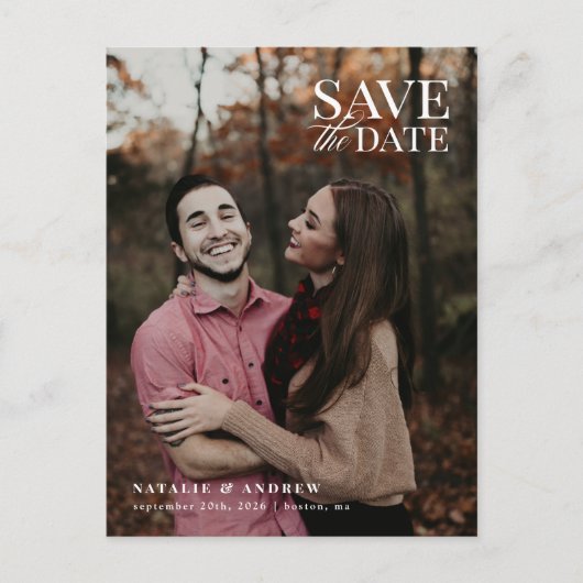 Sparen de Kaart van de Post van de Foto van de Dat (Voorkant)