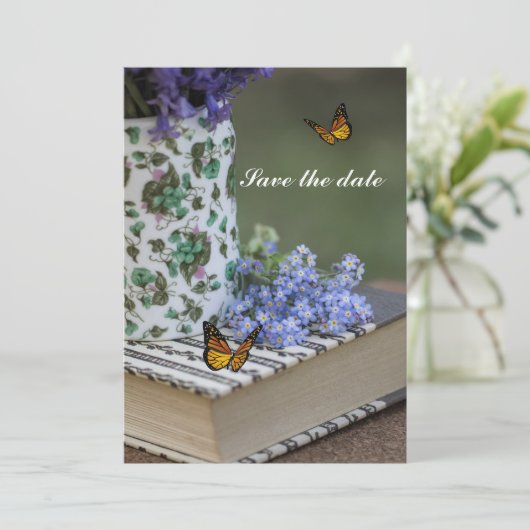 Sparen de Kaart van de Uitnodiging van de Datum (Staand voorkant)