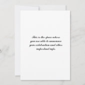 Sparen de Kaart van de Uitnodiging van de Datum (Achterkant)