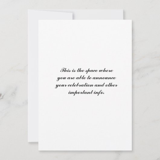 Sparen de Kaart van de Uitnodiging van de Datum (Achterkant)