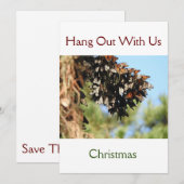 Sparen de Kaart van de Uitnodiging van de Kerst Bu (Voorkant / Achterkant)