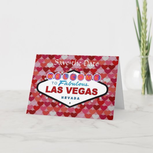Sparen de Kaart van de Valentijnsdag van Las Vegas (Voorkant)
