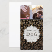 Sparen de Kaart van Fillagree van het Damast van d (Voorkant / Achterkant)