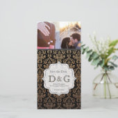 Sparen de Kaart van Fillagree van het Damast van d (Staand voorkant)