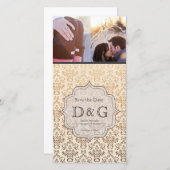 Sparen de Kaart van Fillagree van het Damast van d (Voorkant / Achterkant)